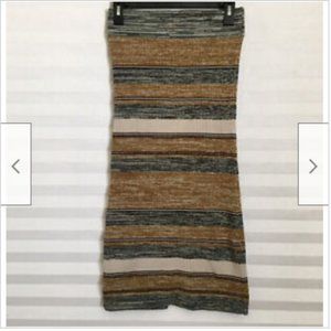 prAna Peacock Acadia Ribbed Knit Skirt Striped Organic Cotton